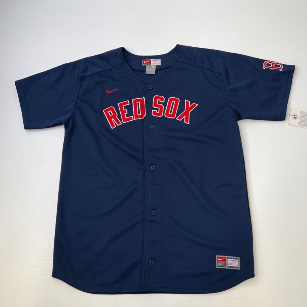 Vintage Boston Red Sox Jersey Men Extra Large Nike Button Up Hype Spell Core Ne